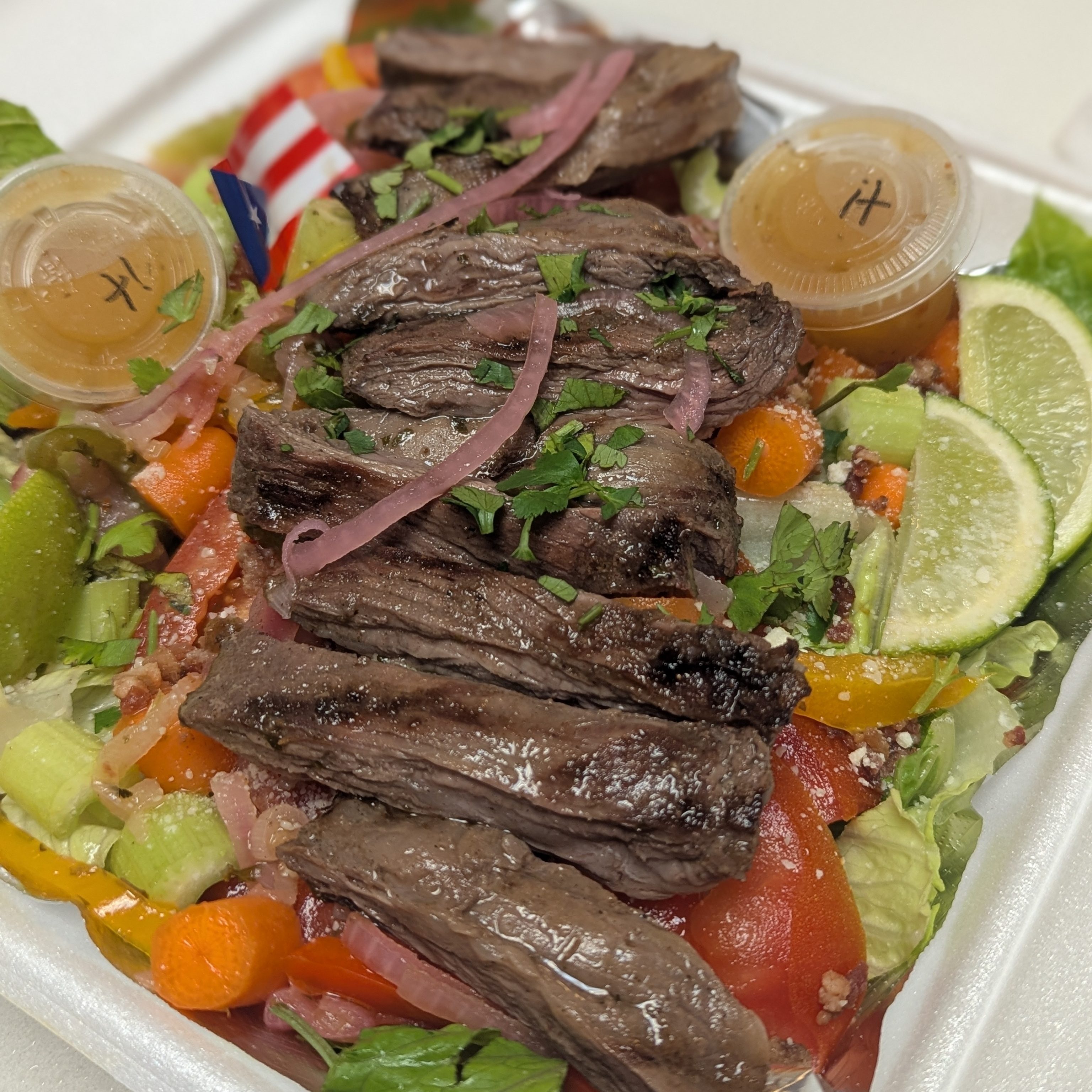 Salad with Grilled Steak.