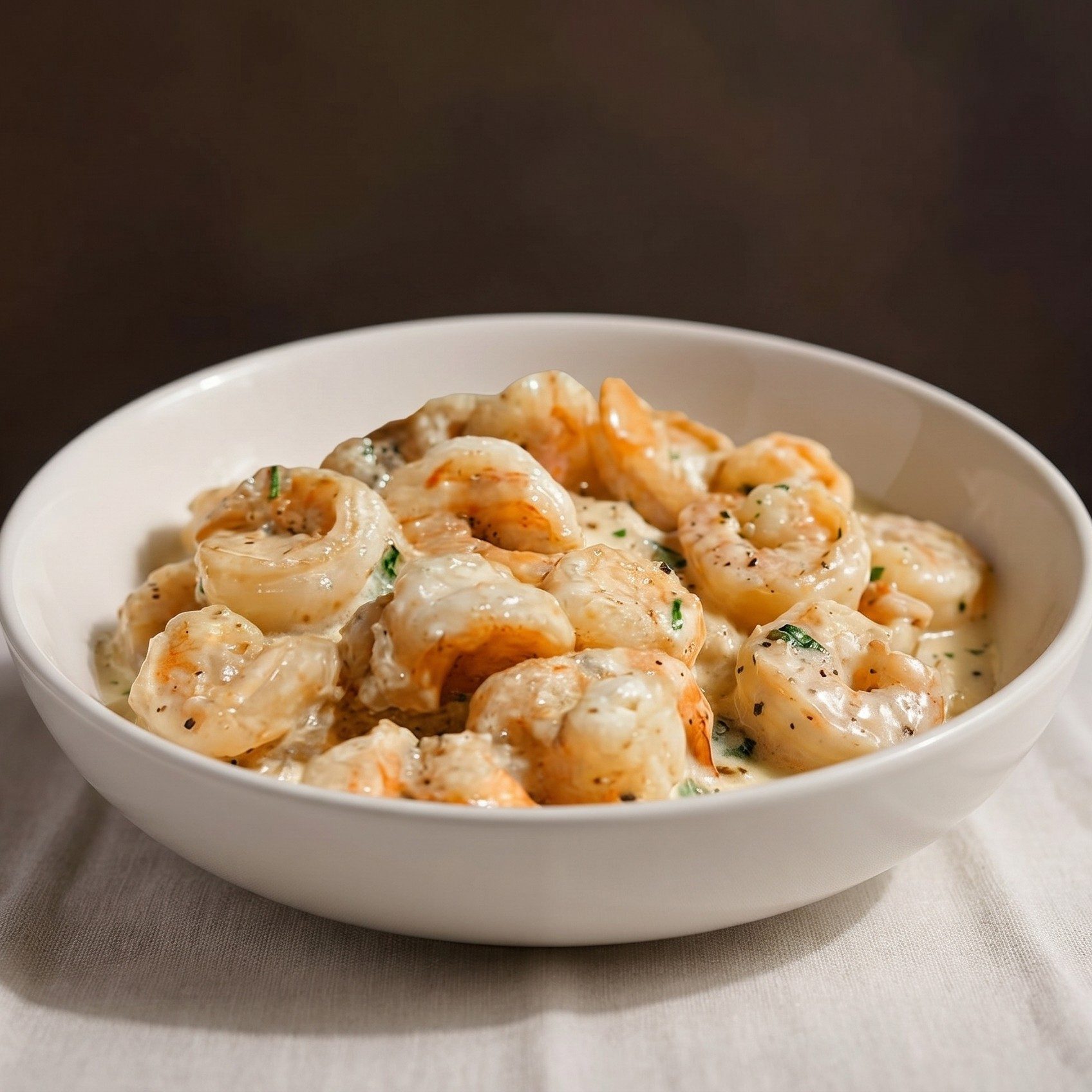 Shrimp Creamy Garlic Sauce / Camarones En Crema De Ajo.
