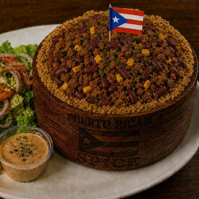 Vegetarian with Stir Fried Veggies Mofongo.