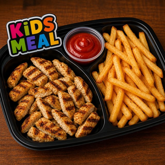 Chicken Breast Strips & Fries.