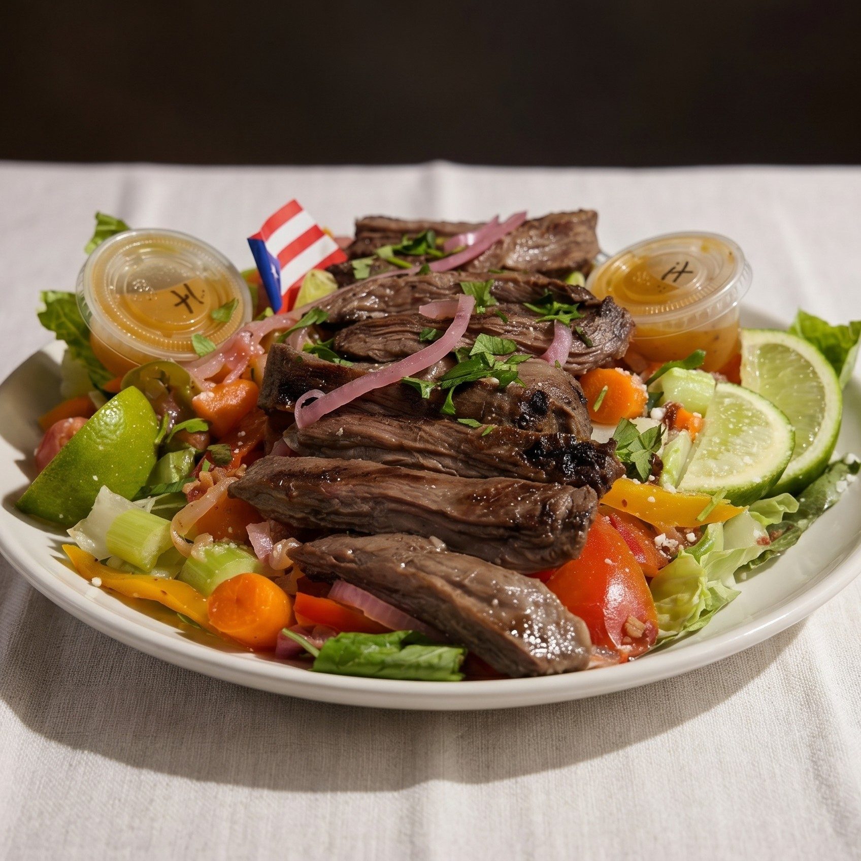 Salad with Grilled Steak.